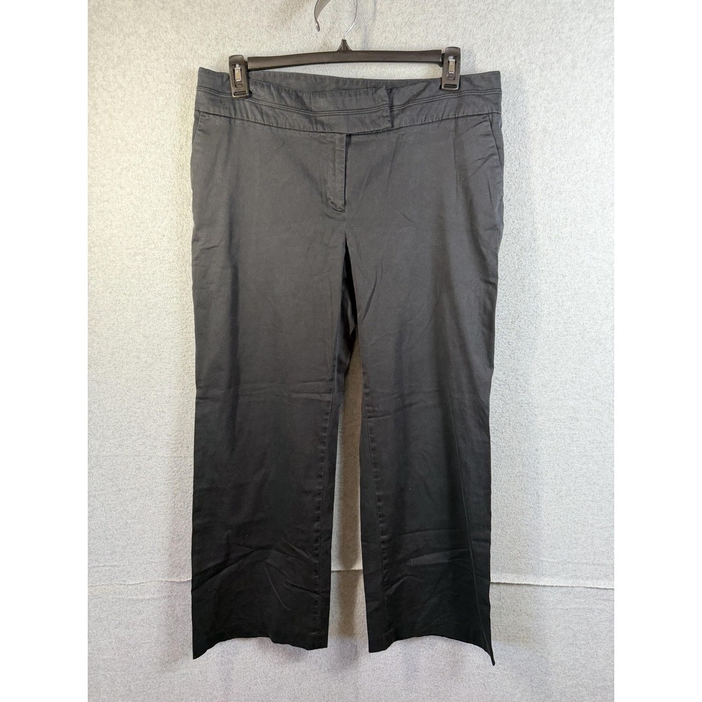 Apostrophe Pants Womens 16 Black Stretch Twill Chino Straight Leg Work Casual